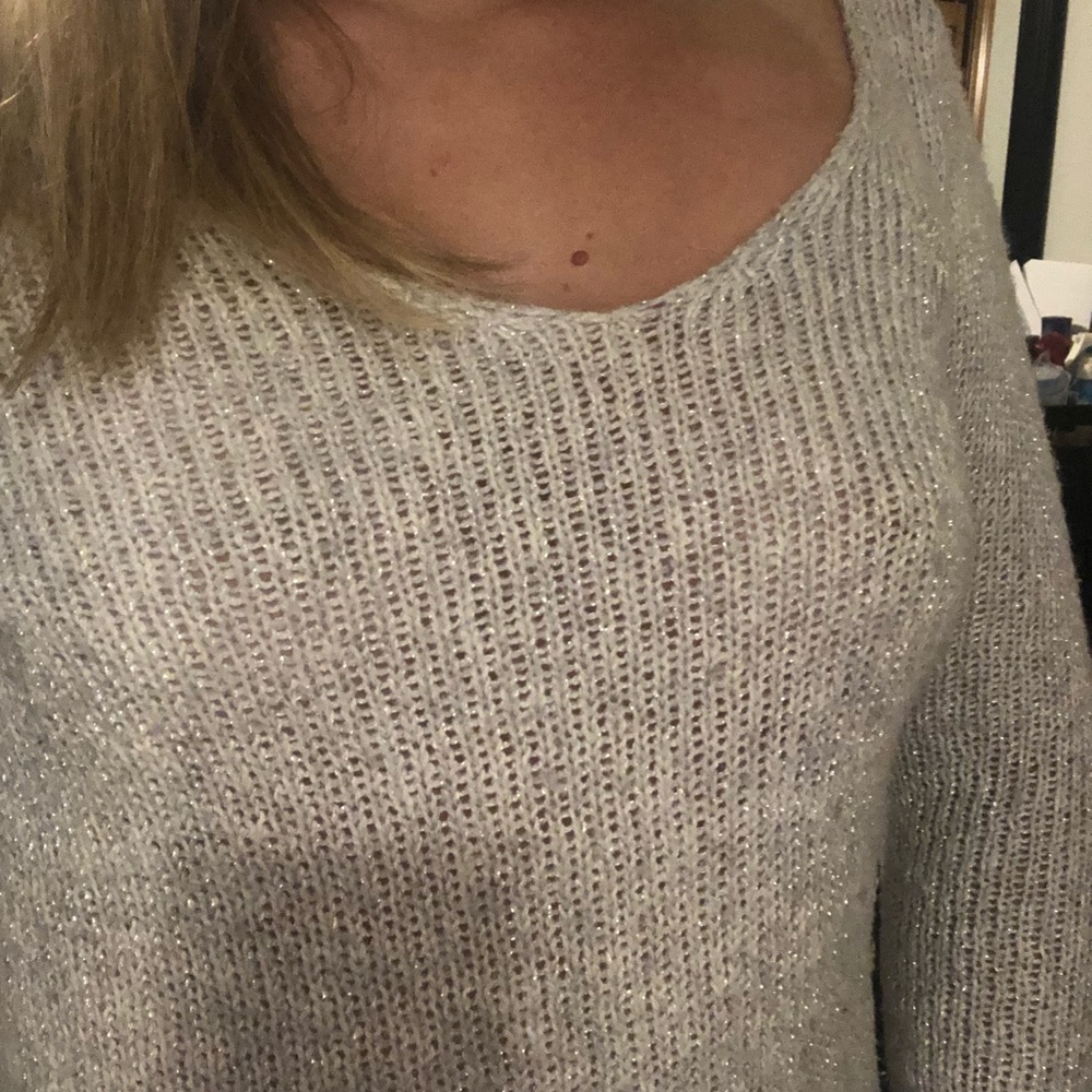 Abercrombie Kids Light Blue Sparkly Sweater Size M - Picture 8 of 8